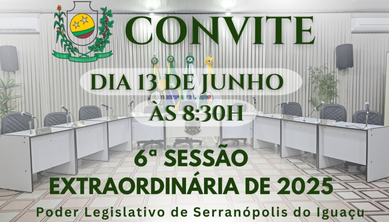Câmara convoca sessões extraordinárias para votação de projetos do Executivo
