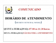 Horário de Atendimento ao Público